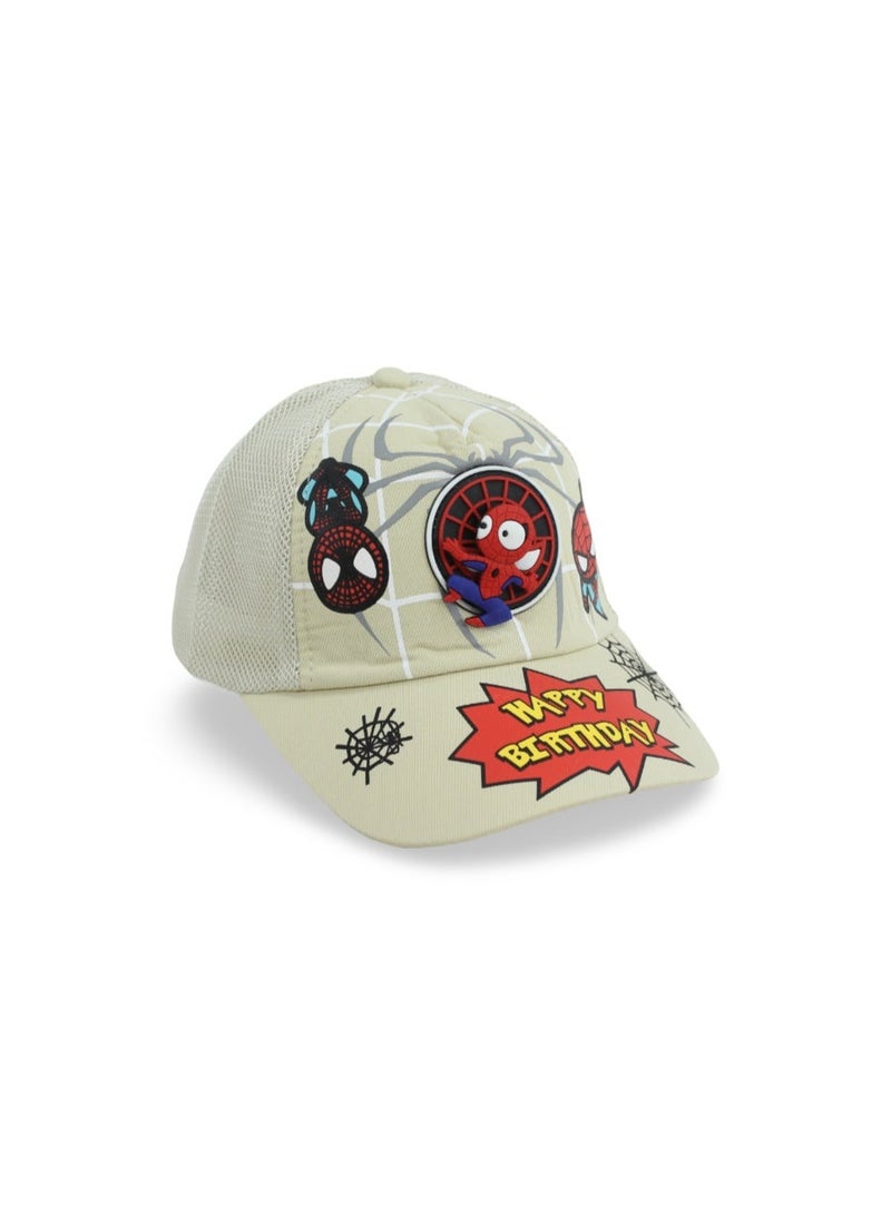 Fancy Boys Cotton Cap – Spider Design - Image 1