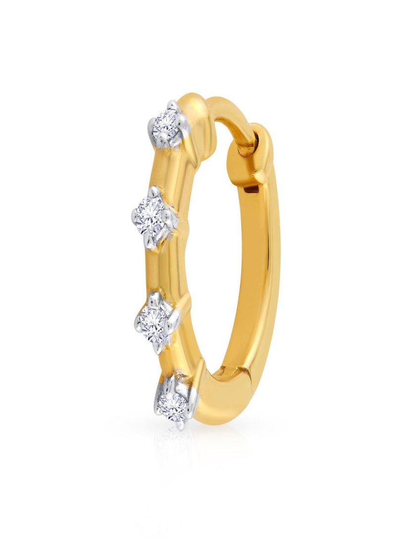 Malabar Gold and Diamonds 18 Karat 750 Purity Mine Diamond Nose Ring for Womens MNGNNP0337 - Image 1