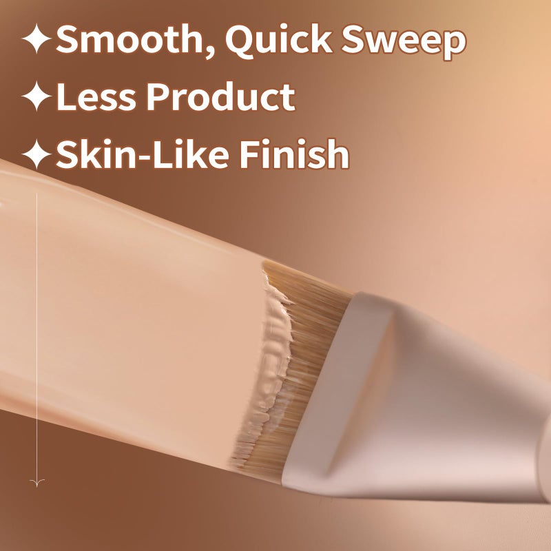 Albeaut Untra-thin Flat Foundation Brush, Foundation Brush for Liquid Makeup Synthetic Bristles Base Makeup Brush for Seamless Application, Vegan & Cruelty-free P06 - Image 4