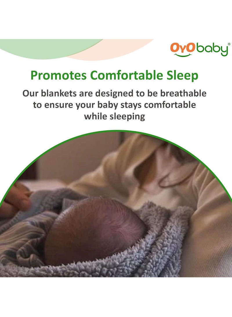 OYO BABY Newborn Hooded Baby Blanket with Embroidery – Wearable Wrapper Sleeping Bag (0-6 Months, Dark Blue, I Love MOM) - Image 2