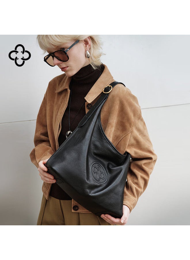 Cassile Kathy Li's Dani Same Style Tote Bag Vegetable Tanned Cowhide Lightweight Single Shoulder Hobo Bag Birthday Gift - Image 2