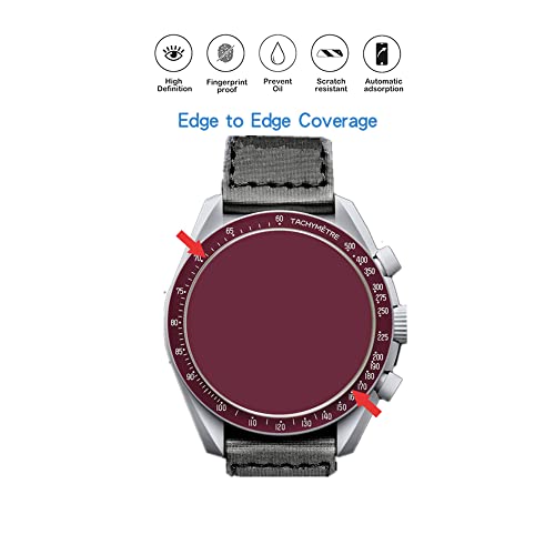 MIHENCE Compatible for Swatch MoonSwatch Screen Protector, HD Full Coverage Invisible TPU Screen Protector Compatible for Swatch Speedmaster Moonswatch (3PCS) - Image 3