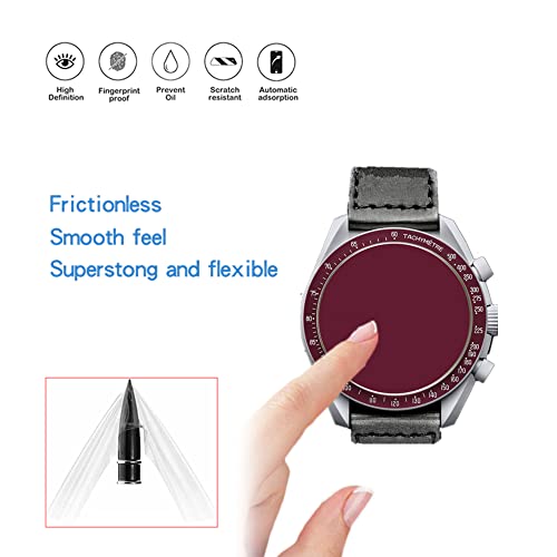 MIHENCE Compatible for Swatch MoonSwatch Screen Protector, HD Full Coverage Invisible TPU Screen Protector Compatible for Swatch Speedmaster Moonswatch (3PCS) - Image 4