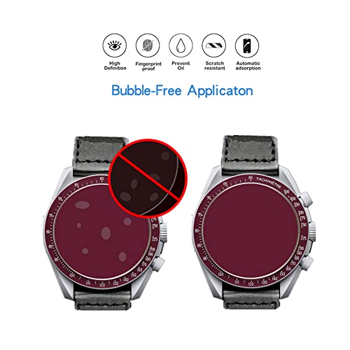 MIHENCE Compatible for Swatch MoonSwatch Screen Protector, HD Full Coverage Invisible TPU Screen Protector Compatible for Swatch Speedmaster Moonswatch (3PCS) - Image 2