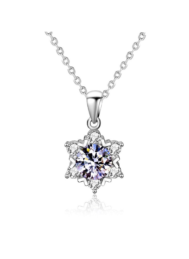 Versatile snowflake pendant silver decoration - Image 1