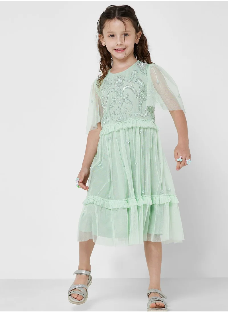 Amelia Rose Kids Sequin Tulle Dress