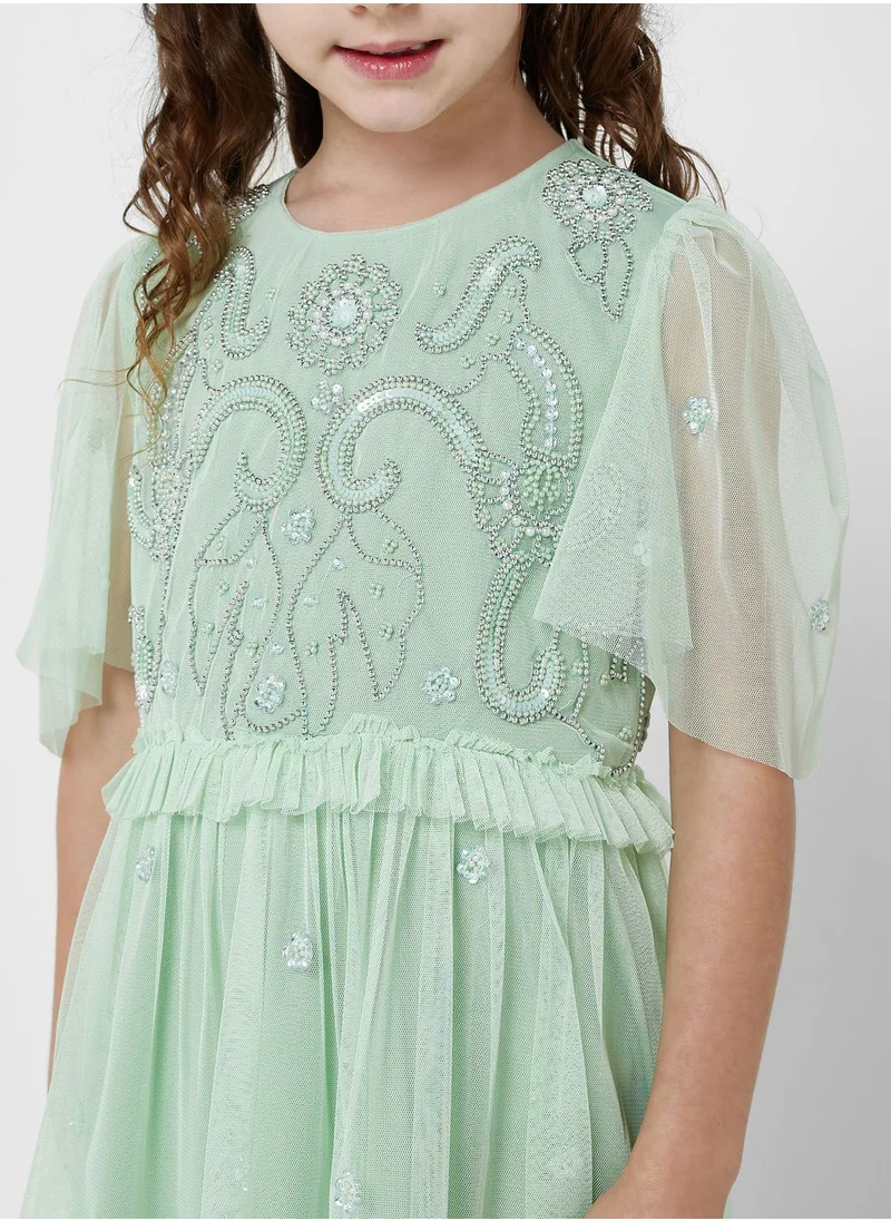 Amelia Rose Kids Sequin Tulle Dress