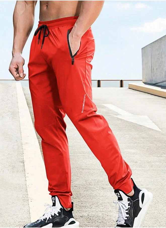 ستايلي Solid Zipped Pockets Track Pants with Drawstring by Styli