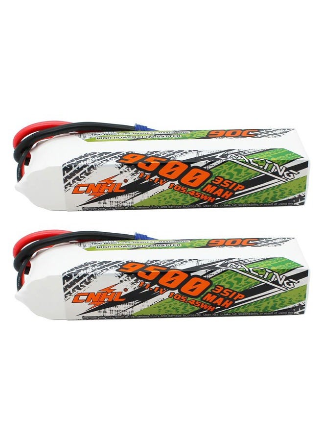 CNHL 9500MAH 3S lipo Battery 90C 11.1v lipo Battery Soft Case with EC5 Plug for RC Car Truck Tank RC Boat(2 Packs) - Image 1