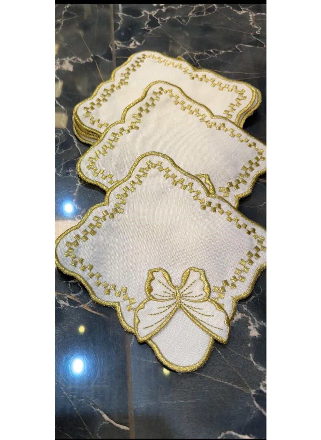 Kelebek Gold 6-Piece Cocktail Coffee Presentation Napkin Maraş Work Silver Embroidery Gardenia Presentation Napkin - pzsku/Z8A886F99157E63A60957Z/45/_/1740631869/ffe9f739-1896-439a-ba4e-e42f846e9274