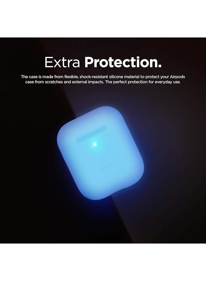 Elago 2nd Generation Airpods Silicone Case Nightglow Blue - Image 5