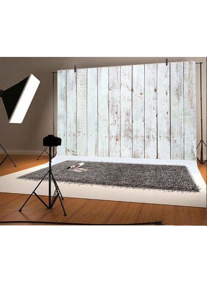 LFEEY 10x8ft Wood Backdrops for Photography Retro Grunge White Wood Texture Background Abstract Portrait Wooden Photo Studio Props for Photography Photo Backdrop - Image 2