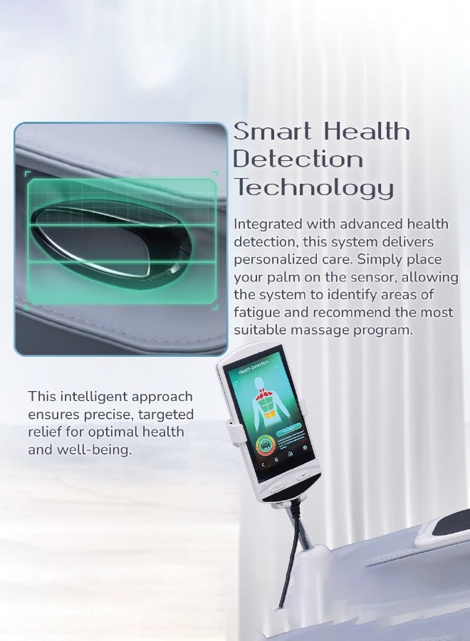 Zero Beyond Wellness Zero Healthcare Averest 4D Massage Chair with Smart Health Detection Technology, 360° Heat Therapy, AI Voice Control, Recliner, Extended Footrest & Avolex Ankle Stretch (Snowy Grey) - Image 5