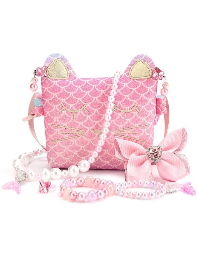 mibasies Purse For Little Girls Dress Up Jewelry Pretend Play Kids Accessories Mermaid Gifts  - Image 1