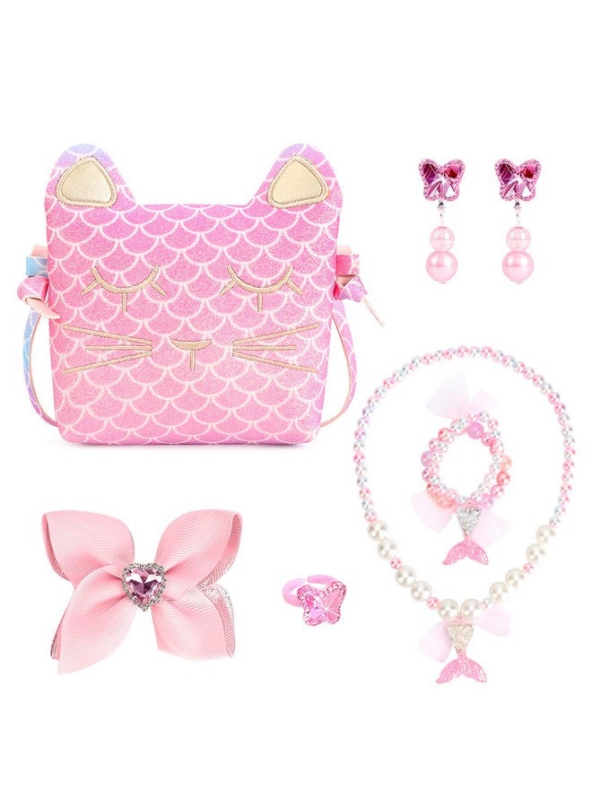 mibasies Purse For Little Girls Dress Up Jewelry Pretend Play Kids Accessories Mermaid Gifts  - Image 3