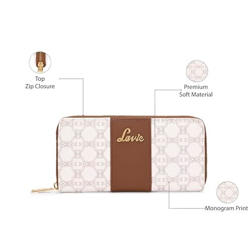 Lavie Women's Mono Wallet | Ladies Stylish Purse Bag | Credit Card, Money Holder | Zip Around Wallet | Gift for Women - Image 3