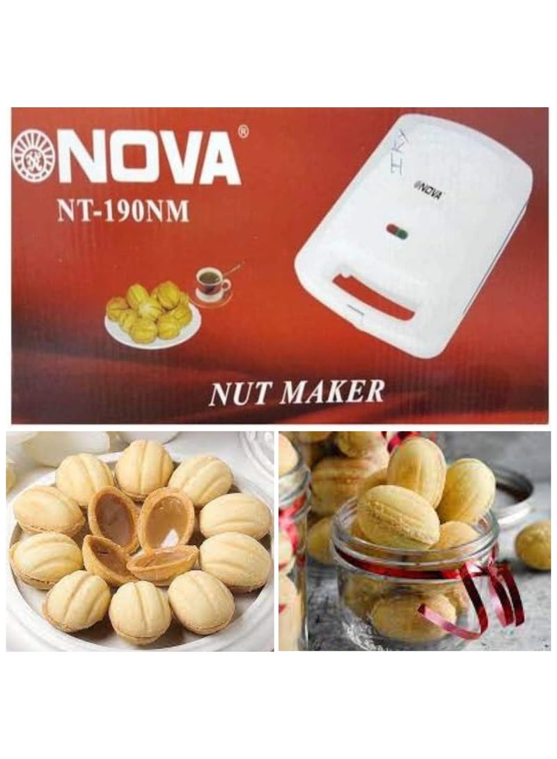 NOVA Electric Walnut Cookie Maker, 1400W Rapid Heating Double Side Non-Stick Electric Nut Walnut Cake Biscuits Maker,Mini Nut Breakfast Machine Baking Tool for Home Kitchen"  - Image 5
