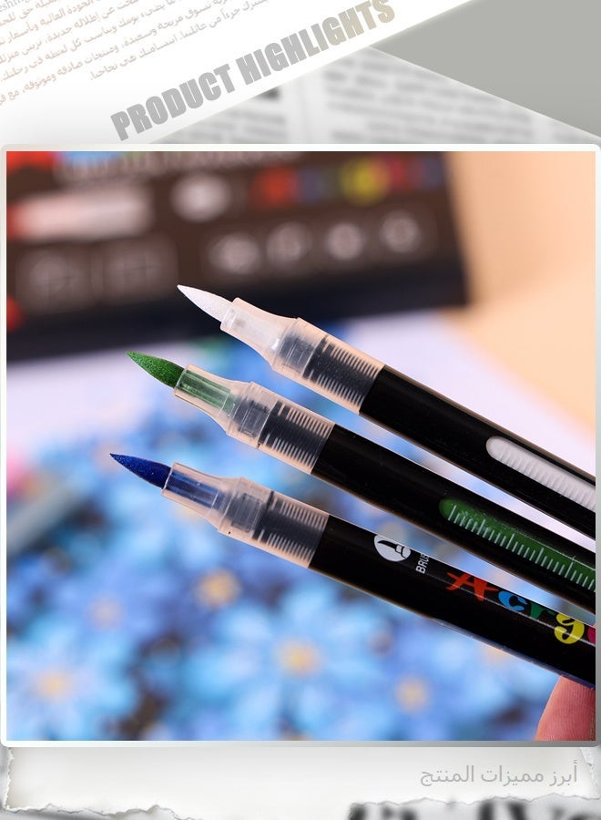 YIHUI Acrylic Brush Marker Pens 12 Colors, Direct Liquid High Coverage Permanent Paint Markers with Soft Tip for Glass Stone Fabric Wood Rock Painting Crafts - Image 4