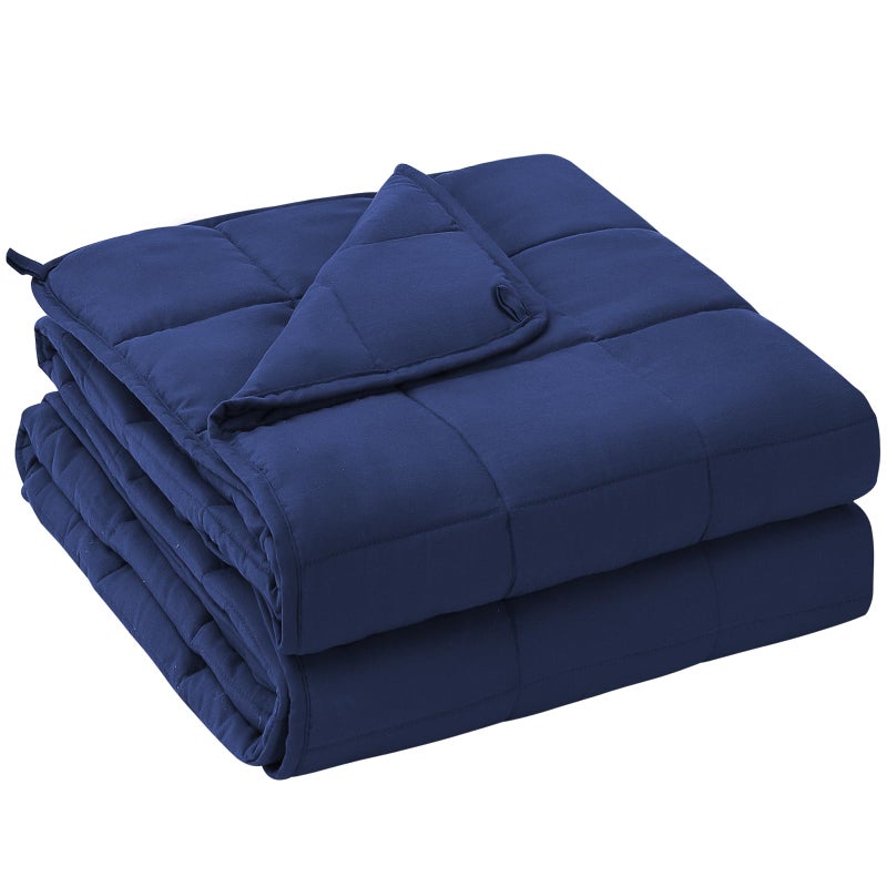 yescool Weighted Blanket for Adults 20 lbs 60 x 80 Blue Cooling Heavy Blanket for Sleeping Perfect for 190210 lbs Queen Size Breathable Blanket with Premium Glass Bead Machine Washable