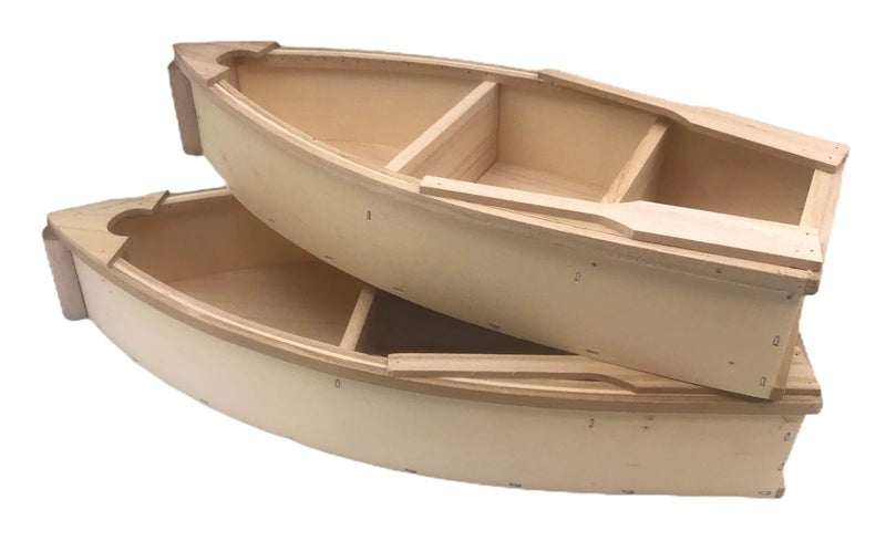 Oojami 2 Pack Unfinished Wooden Boat Canoe Craft â€“ 2 Pack Natural Wood DIY Craft Projects for Painting, Decorating, Home & Office DÃ©cor, School Art & Creative Projects - Image 5