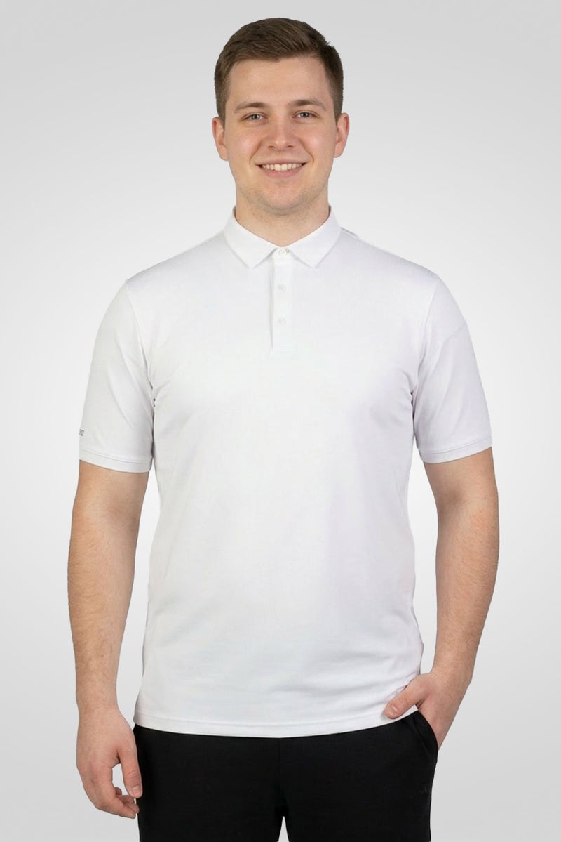 Ping Men Sportswear Fit Short Sleeves Training Polo Shirt, White - Image 1