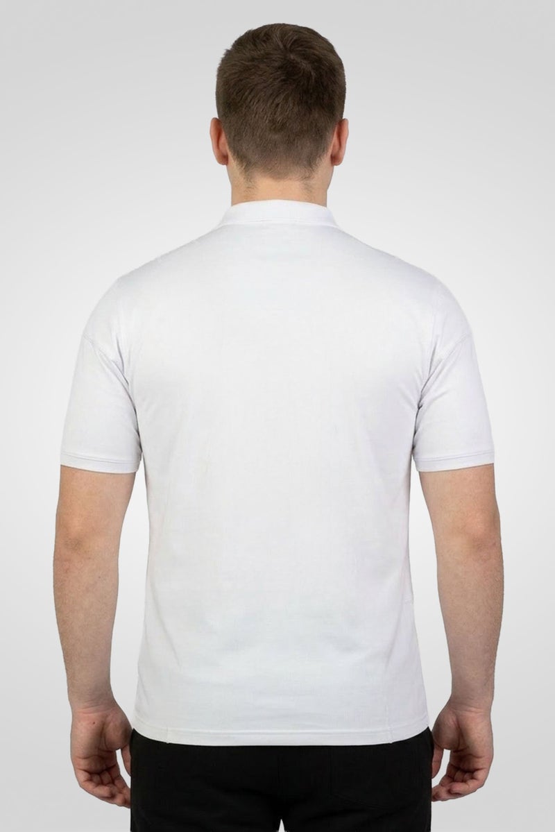 Ping Men Sportswear Fit Short Sleeves Training Polo Shirt, White - Image 4