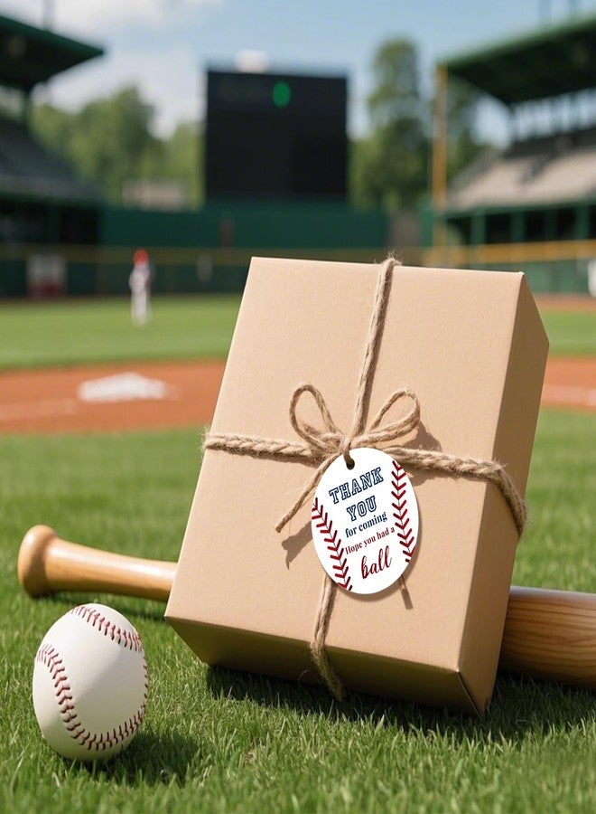 TQQBUU 50pcs Baseball Gift Tag with String - Perfect for Baseball Party Favors and Baby Shower Decorations(2"*2") - Image 4