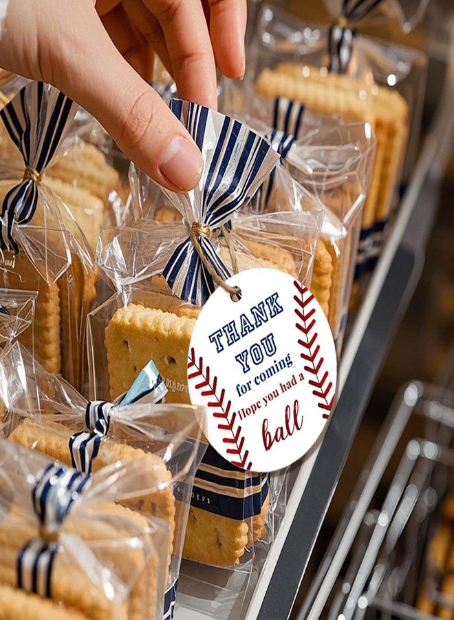 TQQBUU 50pcs Baseball Gift Tag with String - Perfect for Baseball Party Favors and Baby Shower Decorations(2"*2") - Image 5
