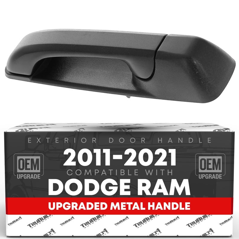 T1A Exterior Rear Driver Door Handle Upgraded Metal Compatible with 20112021 Dodge Ram 1500 Ram 2500 Ram 3500 Ram 4500 Ram 5500 Textured Black OEM 55112385ACMT 82056 - Image 3