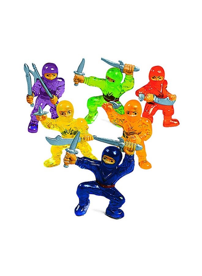Fun Express Vinyl Ninja Warrior Toys (48 Pieces) Party Favors, Classroom Counters, Carnival Prizes - Image 1