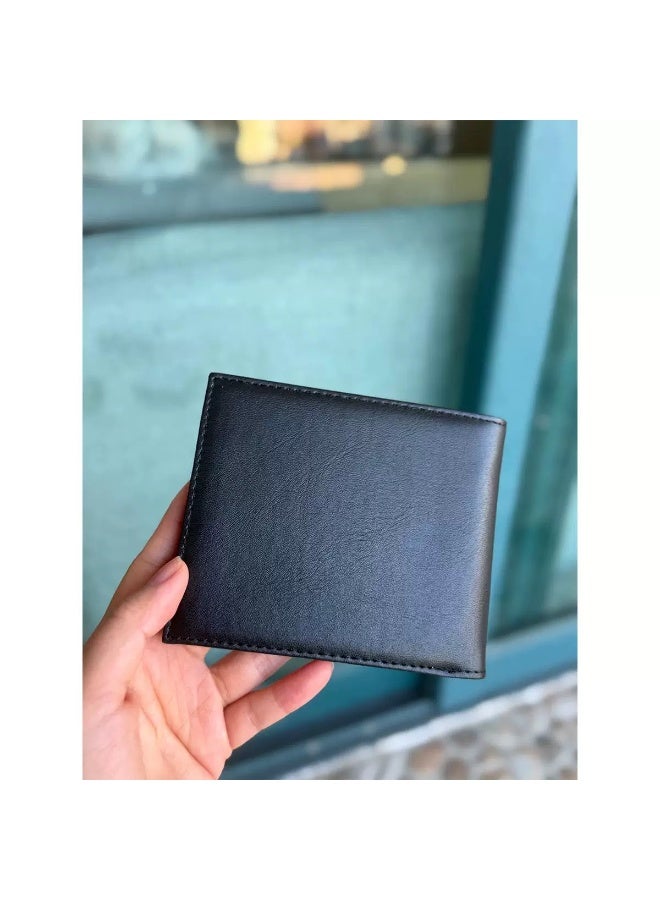 TOMMY SPORT Men's Wallets, Genuine Cow Leather Wallet, Casual Men Purse, Slim Short Wallet, Gift for Father - Image 3