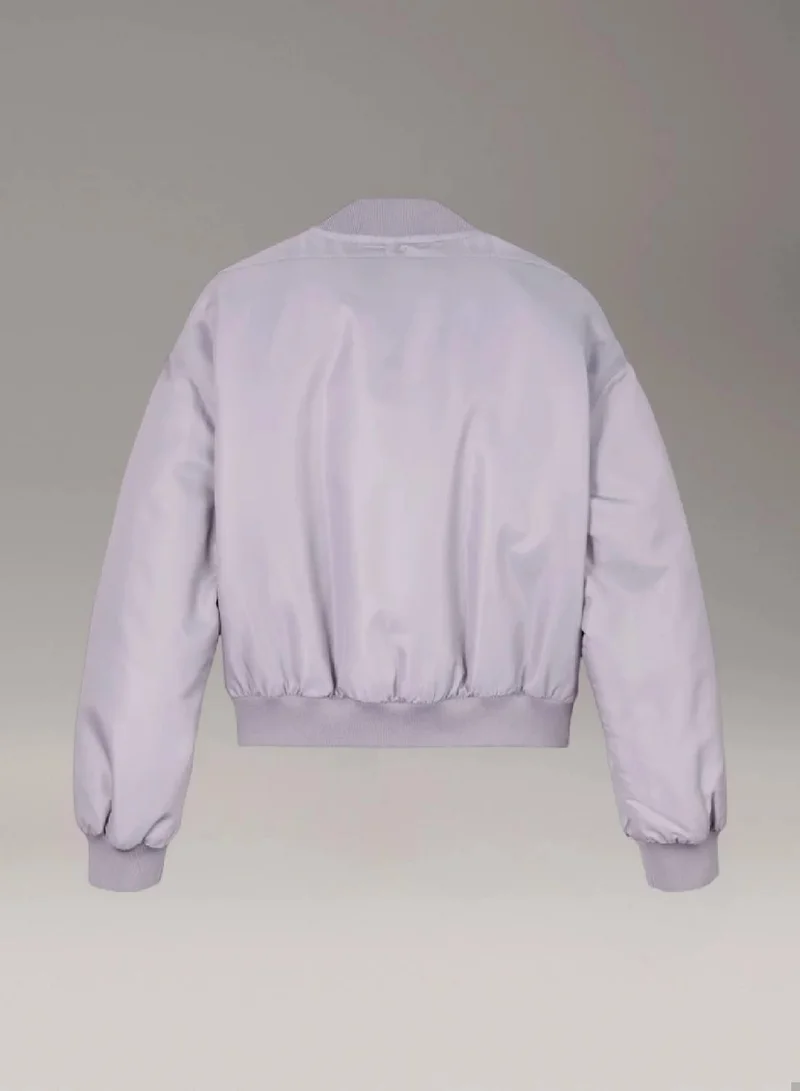 Calvin Klein Jeans Lilac Gray Hero Bomber Jacket for Women | Best Price UAE