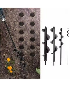 MLADEN Earth Planter Spiral Auger Drill Bit Post Hole Digger Power Garden Earth Auger Kit,Cold-rolled Steel Spiral Drill Bit Tool Set for Metal,Flower Planting Hole Digger Ground Auger Yard Gardening Planting Tools,18Inches  - Image 5