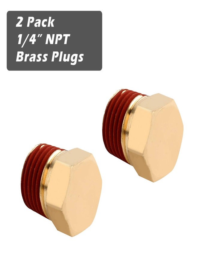 Hromee 5 Piece 1/4 Inch Compressor Air Tank Port Fittings Drain Valve Kit with Solid Brass Hex Head Plugs Winged Style and Twist Style Petcock 140 PSI Safety Valve - Image 5