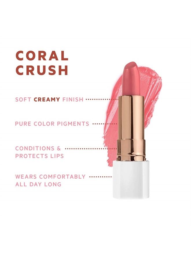 Flower Beauty Petal Pout Lipstick - Cruelty Free - Nourishing & Highly Pigmented Lip Color with Antioxidants (Coral Crush - Cream) - Image 2