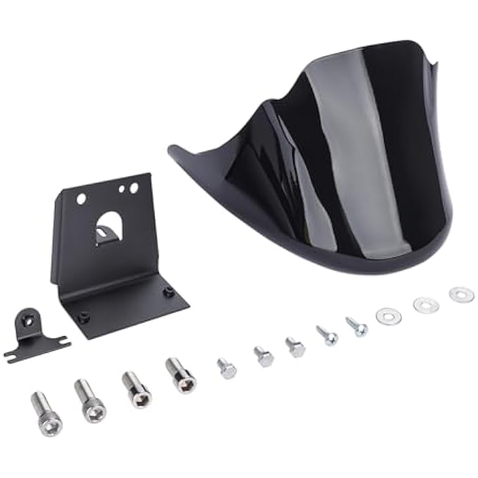 Aferrizu Motorcycle Front Spoiler Chin Fairing Lower Cowl Cover Compatible with Harley Sportster Iron XL 883 XL1200 2004-2014Glossy Black - Image 2