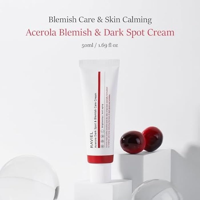 RAVIEL Acerola & Snail Mucin Dark Spot Care Cream for All Skin Types 1.7 fl oz, Dark Spot Corrector & Blemish Remover, Daily Skin Moisturizing Cream, Anti wrinkle, Anti aging - Image 2