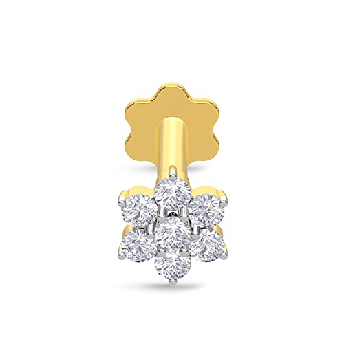EternalDIa Mothers Day Gift for Mom |2.33mm–4.25mm 14K Gold Real Diamond Nose Ring Stud for Women| G-H Color, I1-I2 Clarity | 18G 19G Nose Piercing Jewelry (4.25mm Diamond 19g Yellow Gold) - Image 2