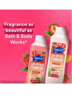 Suave Suave Shampoo & Conditioner Set, Sun-Ripened Strawberry – Everyday Energizing Formulas with Strawberry Extract & Vitamin E, 22.5 Oz Ea (2 Piece Set)  - Image 2