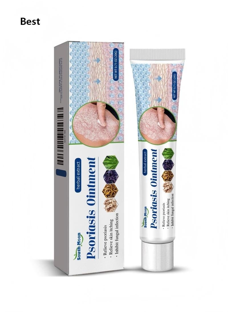 Best Herbal Anti-Allergy & Antibacterial Cream (20g) - Relieves Psoriasis & Eczema, Antifungal, Fast Itch Relief, Gentle Repair, Suitable for Face & Body, Non-Irritating Care Cream - Image 1