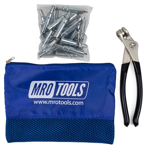 MRO Tools Cleco Fasteners 25 3/32 Standard Cleco Sheet Metal Fasteners + Cleco Pliers w/Carry Bag (K1S25-3/32) - Image 1