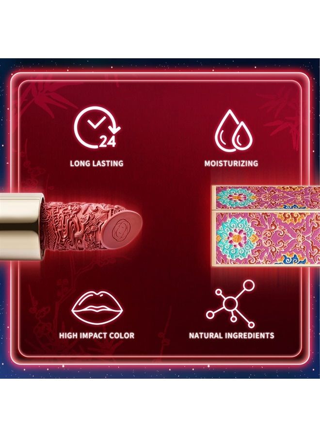 CATKIN Rouge Matte Lipstick, Waterproof Long Lasting Satin Moisturizing Smooth Soft 0.13 Ounce-Chinese Style (C.130) - Image 4
