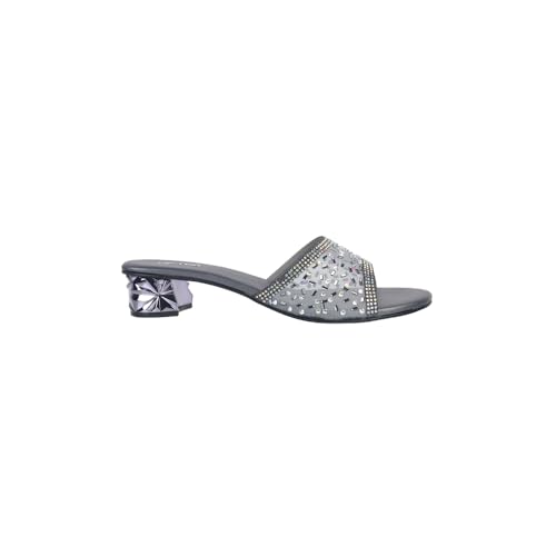 Metro Women Gun Metal Block Heel Fashion/Ethnic Slip-on Sandal UK/5 EU/38 (35-1632) - Image 4