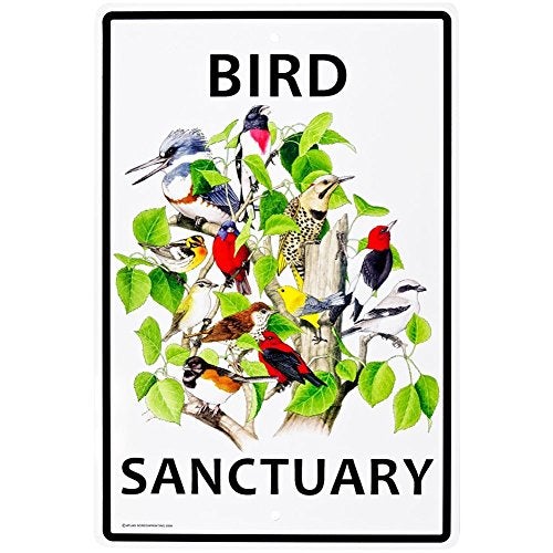 CROSSWALKS Bird Sanctuary 10" X 15" Aluminum Sign (WS039) - Image 5