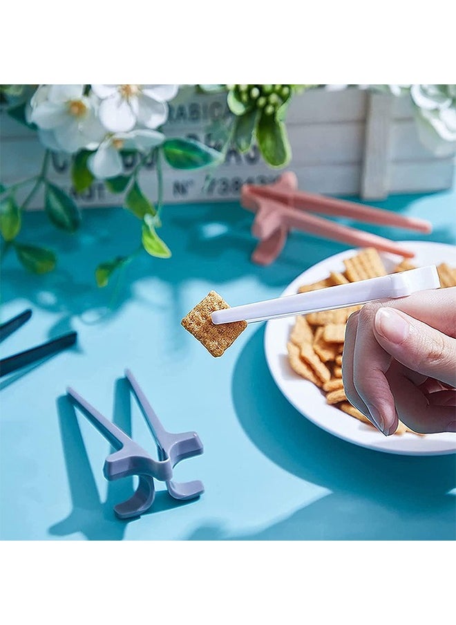 8 Piece Finger Chopsticks, Game Player Snack Chopstick Holder Lazy Auxiliary Chopsticks, Portable Snack Clamp Clips, No Dirty Hands Finger Tongs