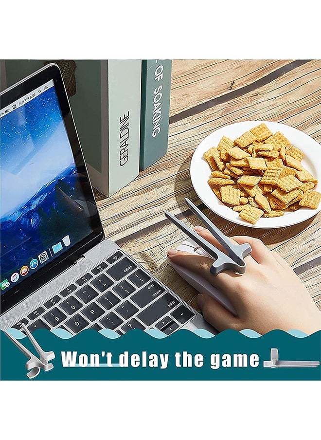 8 Piece Finger Chopsticks, Game Player Snack Chopstick Holder Lazy Auxiliary Chopsticks, Portable Snack Clamp Clips, No Dirty Hands Finger Tongs