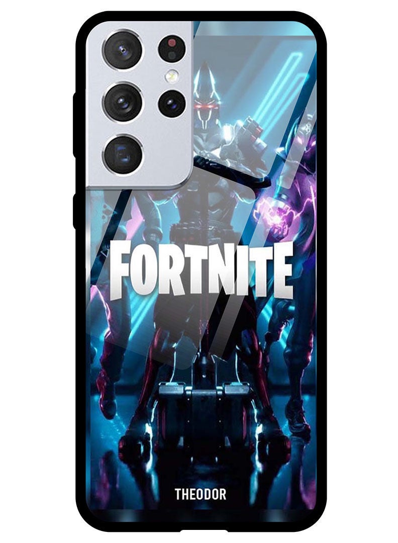 Theodor Protective Tempered Glass Case Cover Samsung Galaxy S21 ULTRA Fortnite 1 - Image 1