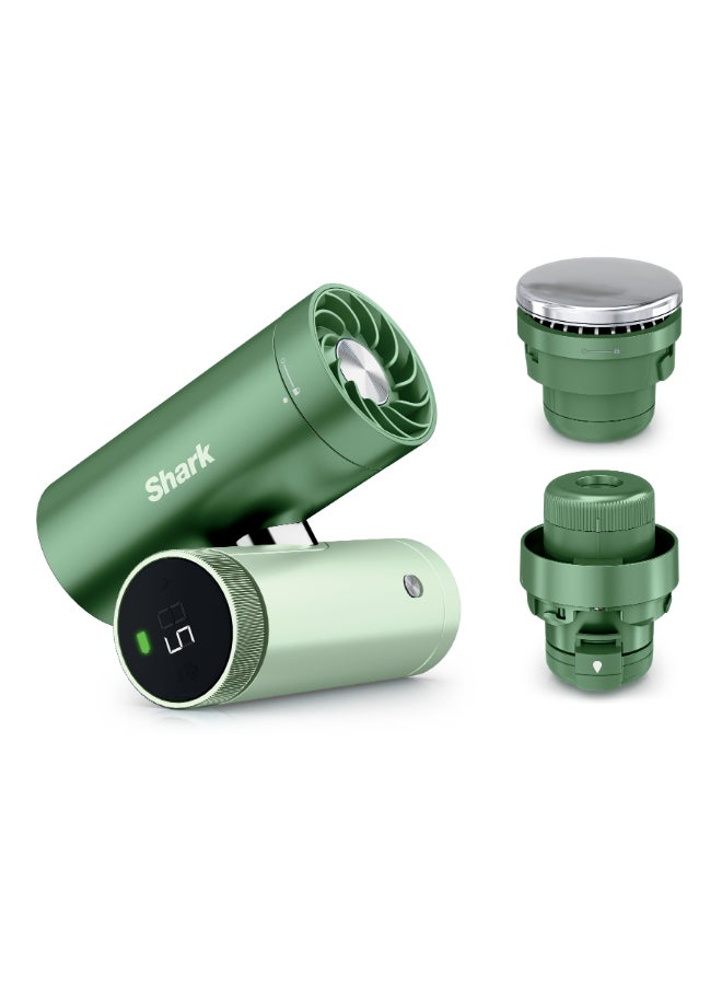شارك Shark ChillPIll 3-in-1 High-Speed Fan, Ultra-Fine Mist and InstaChill System, Includes 3 Cooling Attachments, Travel-Friendly Design, Green, FA022UKGN FA022UKGN green - Image 3