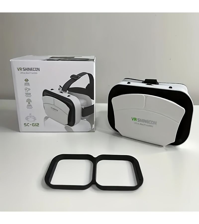 نظارة الواقع الافتراضي G12 VR بتقنية ثلاثية الأبعاد، تصميم مريح للرأس، مخصصة لمشاهدة الهواتف الذكية وملحقات الألعاب، لا تحتاج إلى بطارية، لا تحتوي على مكونات إلكترونية، متوافقة مع الهواتف بحجم 4.7 إلى 6.2 بوصة لأجهزة آيفون وأندرويد، مثالية للألعاب والأفلام، الطراز VR 12. - Image 5
