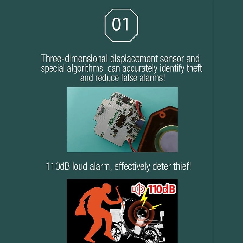 Motorcycle Anti Theft Security Systems with Vibrations Sensors Alarm and Search Function for Vehicle Tracking Bike Alarm - Image 3